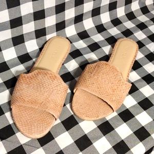 Nayla Blush Leather slides